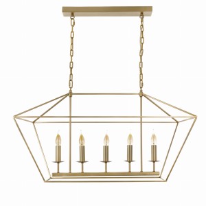 Efektowna Lampa Sufitowa Wisząca Lindby L  Złota