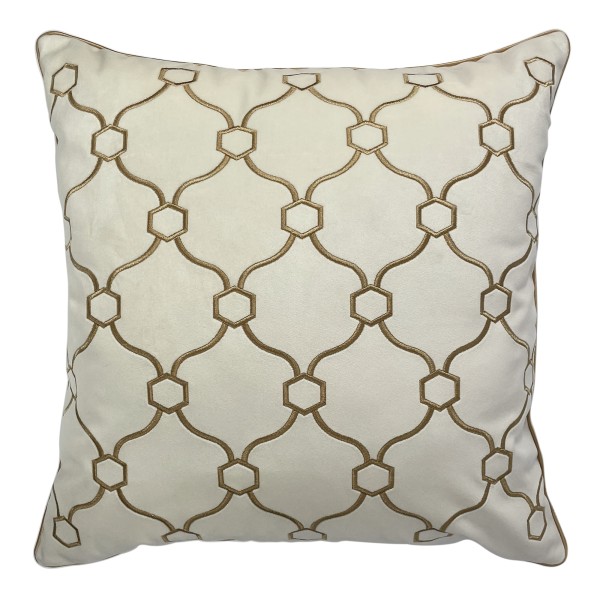 Poduszka Haftowana Dekoracyjna Geometric - Różne Kolory Tkanin