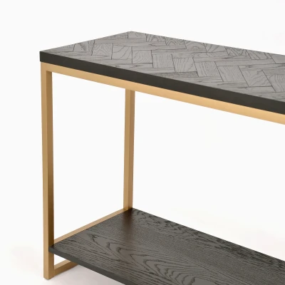 Konsola Seville Złota, Czarna, 110x40x78cm 5