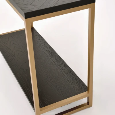 Konsola Seville Złota, Czarna, 110x40x78cm 6