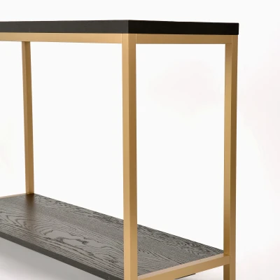 Konsola Seville Złota, Czarna, 110x40x78cm 7