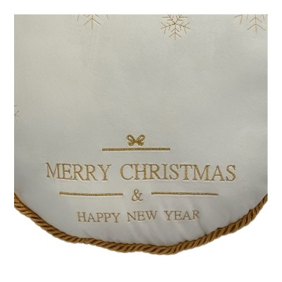 Poduszka Haftowana Dekoracyjna Bombka Śr. 40cm - Różne Kolory Tkanin 3