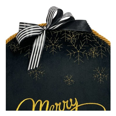 Poduszka Haftowana Dekoracyjna Bombka Śr. 40cm - Różne Kolory Tkanin 3