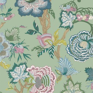 Tapeta Thibaut Anna French INDIENNE JACOBEAN Zielony
