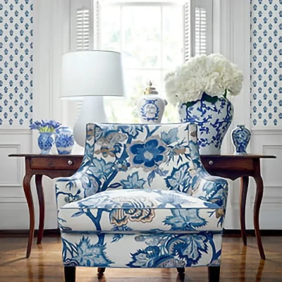 Tapeta Thibaut Anna French INDIENNE JACOBEAN Szary, Beżowy 9