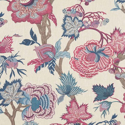 Tapeta Thibaut Anna French INDIENNE JACOBEAN Różowy, Beżowy, Granatowy 2