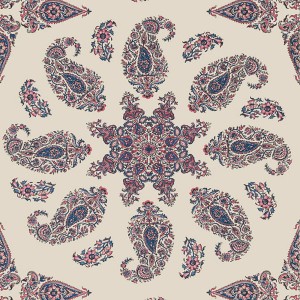 Tapeta Thibaut Anna French EAST INDIA Niebieski, Beżowy, Różowy
