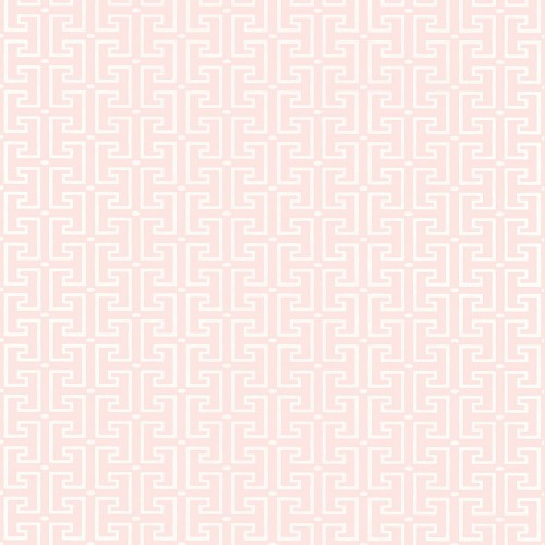 Tapeta Thibaut Anna French T-SQUARE w jasno różowym kolorze z geometrycznym wzorem, składającym się z prostokątów i linii w odcieniu białym. Produkt prezentowany na jednolitym tle, idealny do aranżacji wnętrz.
