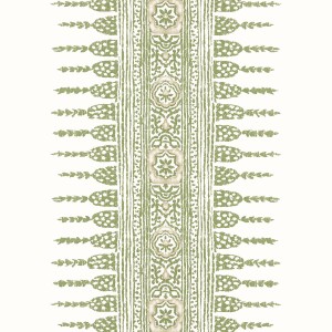 Tapeta Thibaut Anna French JAVANESE STRIPE Zielony, Biały