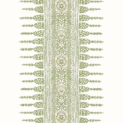Tapeta Thibaut Anna French JAVANESE STRIPE Zielony, Biały 2