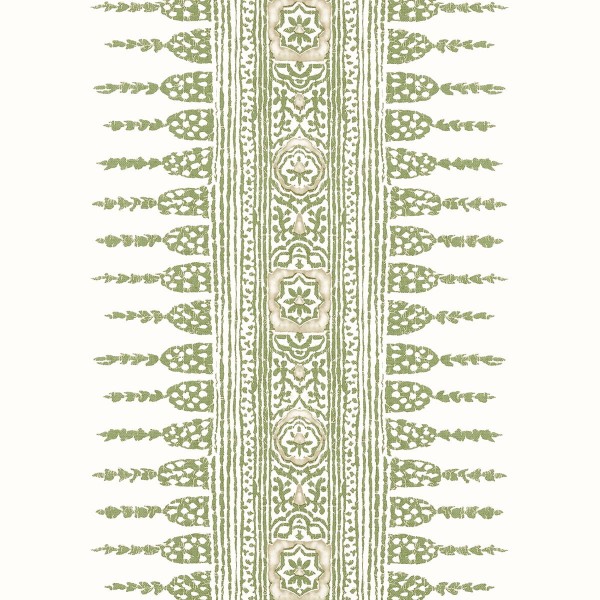 Tapeta Thibaut Anna French JAVANESE STRIPE Zielony, Biały