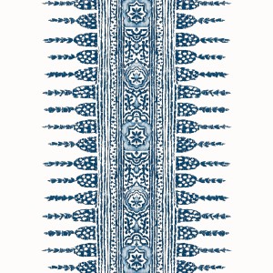 Tapeta Thibaut Anna French JAVANESE STRIPE Granatowy, Biały