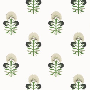 Tapeta Thibaut Anna French TYBEE BUD Czarny, Zielony