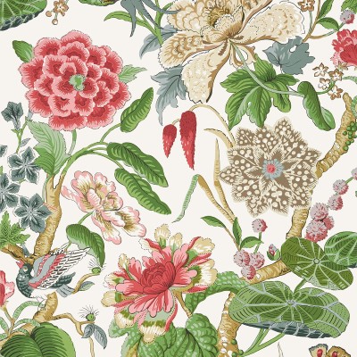 Tapeta Thibaut Anna French HILL GARDEN Zielony, Różowy 2