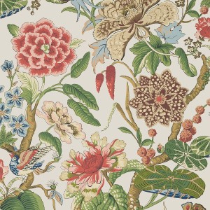 Tapeta Thibaut Anna French HILL GARDEN Beżowy, Zielony