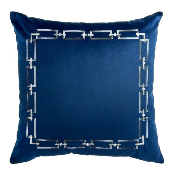 Poduszka Haftowana Dekoracyjna Chain - Różne Kolory Tkanin