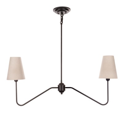 Lampa Sufitowa w Stylu Farmhouse Slim Czarna Szer. 70cm