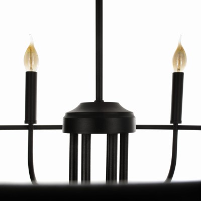 Stylowa Duża Lampa Sufitowa Lora Czarna 4