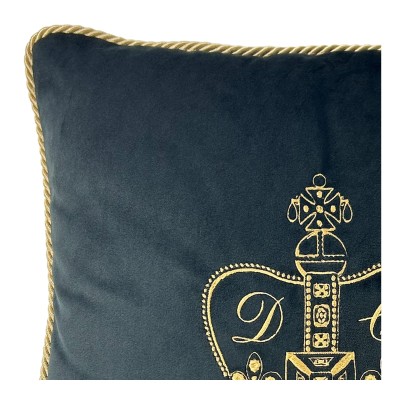 Poduszka Haftowana Dekoracyjna Monogram Royal- Różne Kolory Tkanin 3
