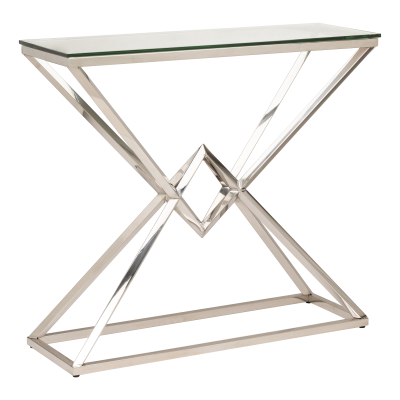 Designerska Kompaktowa Konsola Calda  Chrom 90x30x60cm 2