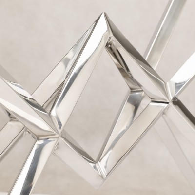 Designerska Kompaktowa Konsola Calda  Chrom 90x30x60cm 4