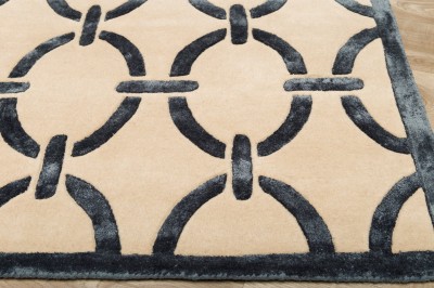 Dywan Art Deco Czarny, Beż - Różne Rozmiary 3