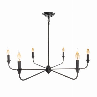 Efektowny Żyrandol Cheel Czarny Śr. 90cm 10