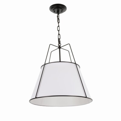 Lampa Sufitowa  w Stylu Modern Farmhouse Ambia Czarna, 40x40x100cm