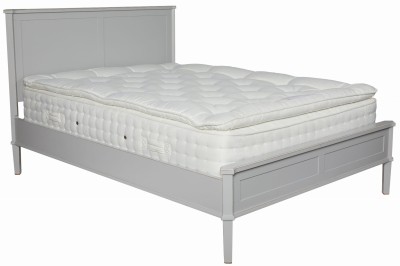Łóżko Drewniane Henshaw Laura Ashley King Jasnoszare 214x163,5x110cm 6