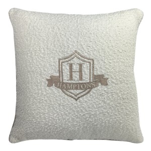 Poduszka Dekoracyjna z Haftem Hamptons Monogram  - Różne Kolory Tkanin