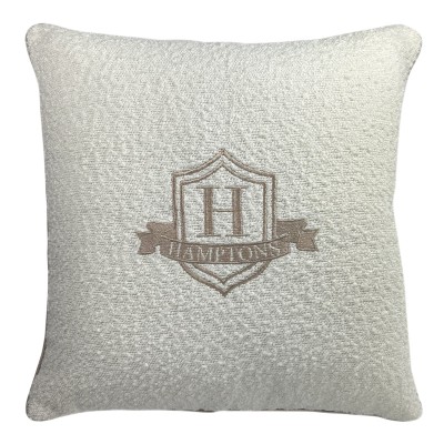 Poduszka Dekoracyjna z Haftem Hamptons Monogram  - Różne Kolory Tkanin