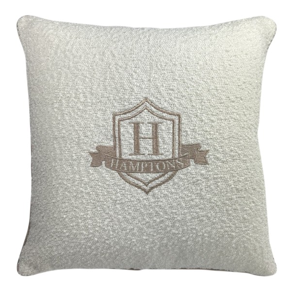 Poduszka Dekoracyjna z Haftem Hamptons Monogram  - Różne Kolory Tkanin