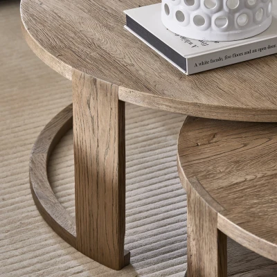 Zestaw Okrągłych Stolików Kawowych  Astoria Riviera Maison 9