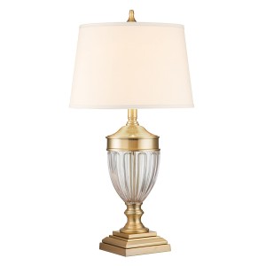 Lampa stołowa Dennison - 1 źródło światła - Szczotkowany mosiądz