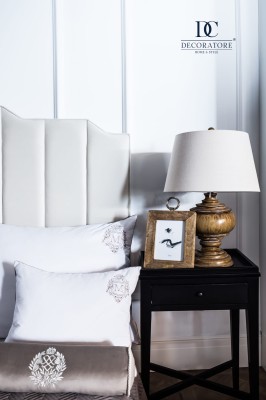 Wałek Dekoracyjny z Haftem Milano 50x15cm   - Różne Kolory Tkanin 3