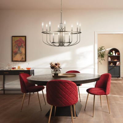 Klasyczny Żyrandol Sorrento Szczotkowany Nikiel 8