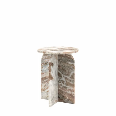 Marmurowy Stolik Pomocniczy Marble Natural 40x40x50cm 4