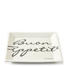 Talerz Riviera Maison Buon Appetito Square 22x22x2cm