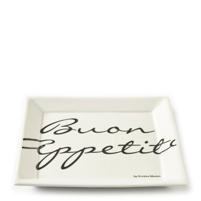 Talerz Riviera Maison Buon Appetito Square 22x22x2cm 2