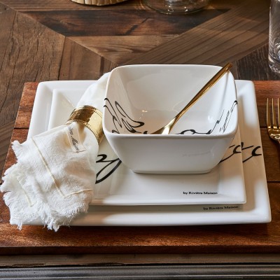 Talerz Riviera Maison Buon Appetito Square 22x22x2cm 4
