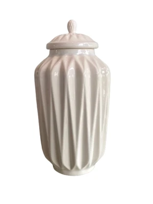 Waza Amfora Ceramiczna Origami Biała Wys. 52cm 3