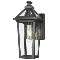 Designerski Kinkiet Zewnętrzny Fiorente Czarny 18x14x33cm