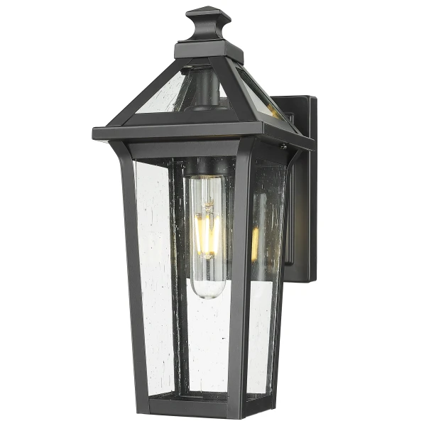 Designerski Kinkiet Zewnętrzny Fiorente Czarny 18x14x33cm