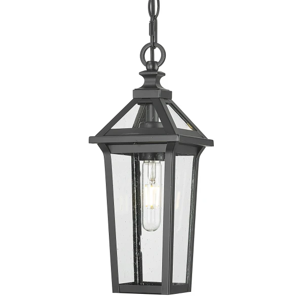 Lampa Zewnętrzna Wisząca Fiorente Czarna Wys. 37cm