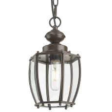Lampa Wisząca Zewnętrzna Calda Brązowa 18x18x31cm