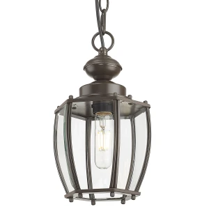 Lampa Wisząca Zewnętrzna Calda Brązowa 18x18x31cm