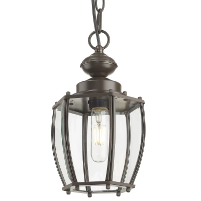 Lampa Wisząca Zewnętrzna Calda Brązowa 18x18x31cm 2