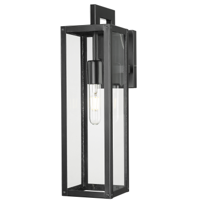 Minimalistyczny Kinkiet Zewnętrzny Terra Czarny  20x13x46cm 2