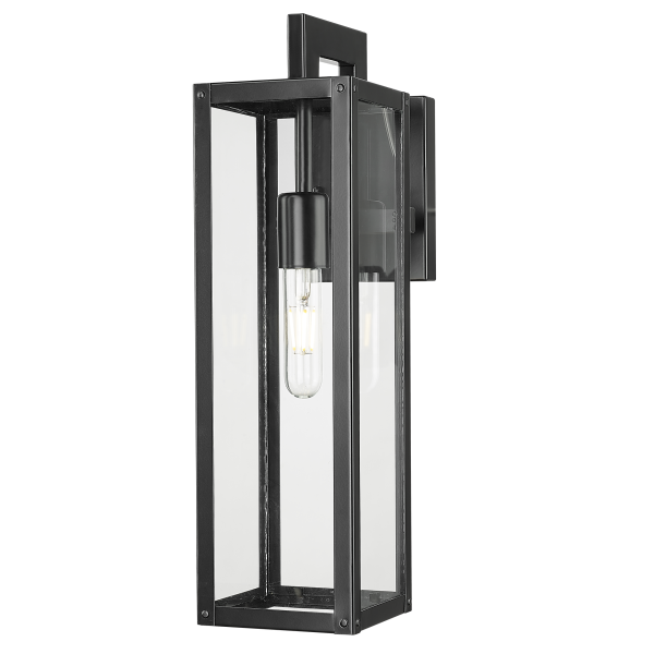 Minimalistyczny Kinkiet Zewnętrzny Terra Czarny  20x13x46cm