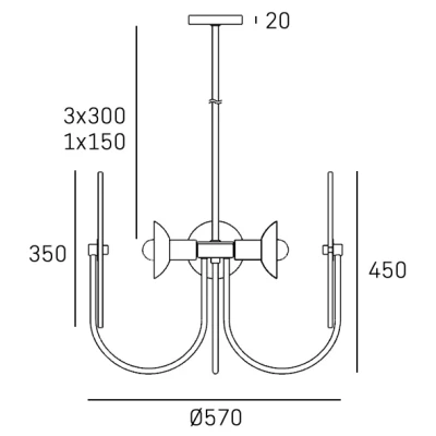 Designerska Lampa Alabastro 57x45cm 4